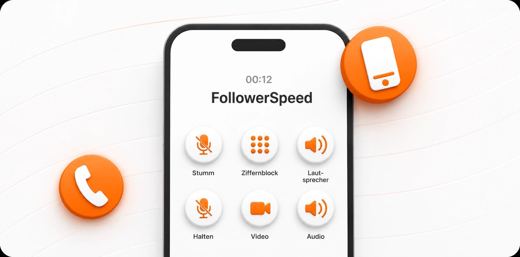 Telefonischer FollowerSpeed Support auf einem Smartphone