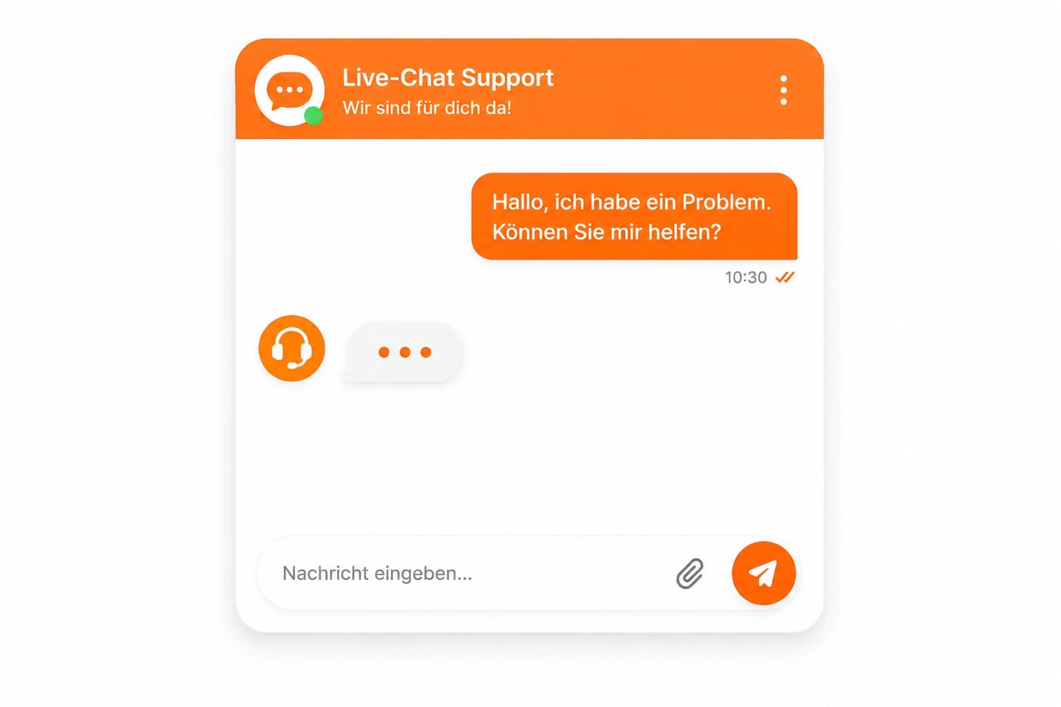 Live-Chat Nachricht an den FollowerSpeed Support